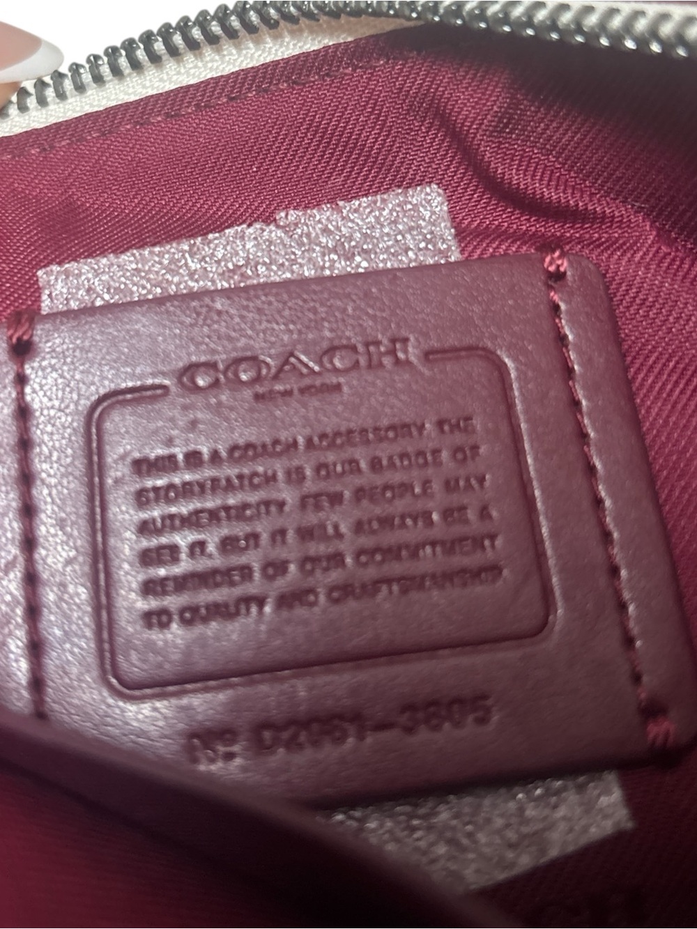 COACH Charlie Pouch- Chalk White Floral Leather Wristlet - Picture 5 of 11